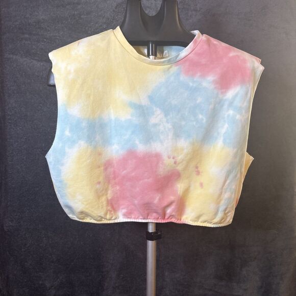 Tie-Dye Tops - Revamped NWT Festival Tie Dye Cropped Tank  - Size Large
